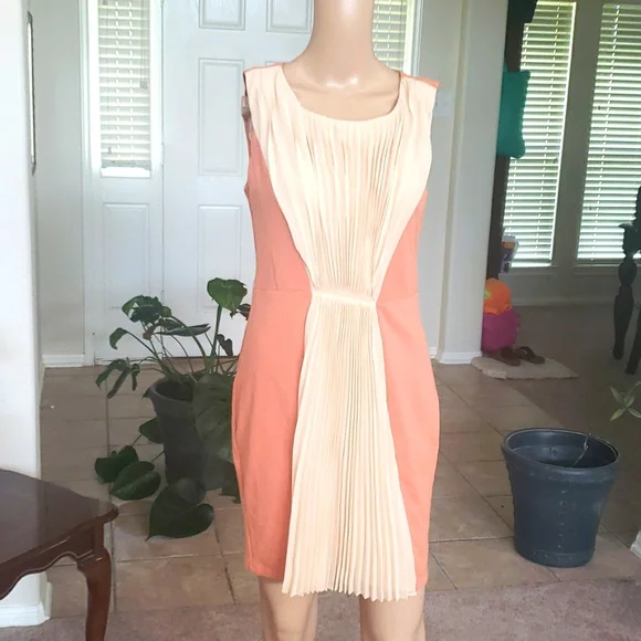 white christmas dresses Two Tone Striped Chiffon Sleeves Pencil Dress – Slady Singapore main image 0
